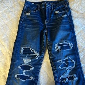 american eagle next level stretch curvy high rise jeggings.